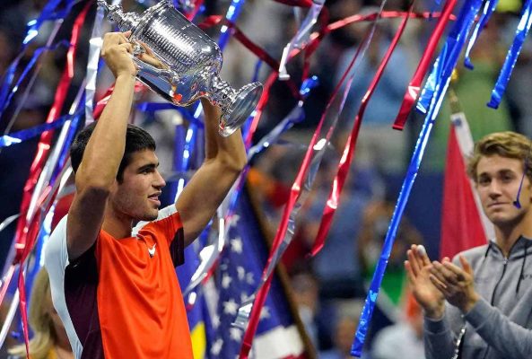 US Open: Η τελετή απονομής στον Αλκαράθ (vid)