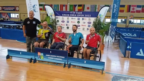 ITTF Fa20 Greek Para Open: Ασημένιο μετάλλιο ο Αλέξανδρος Διακουμάκος