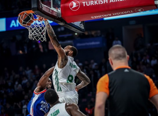 Euroleague-15η αγωνιστική: «Πράσινη» η κορυφή του Top-10 με Ντέρικ Ουίλιαμς (vid)