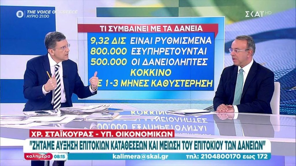 Μήνυμα Σταϊκούρα στις τράπεζες: Αυξήστε άμεσα και γενναία τα επιτόκια καταθέσεων, μειώστε τα επιτόκια δανεισμού