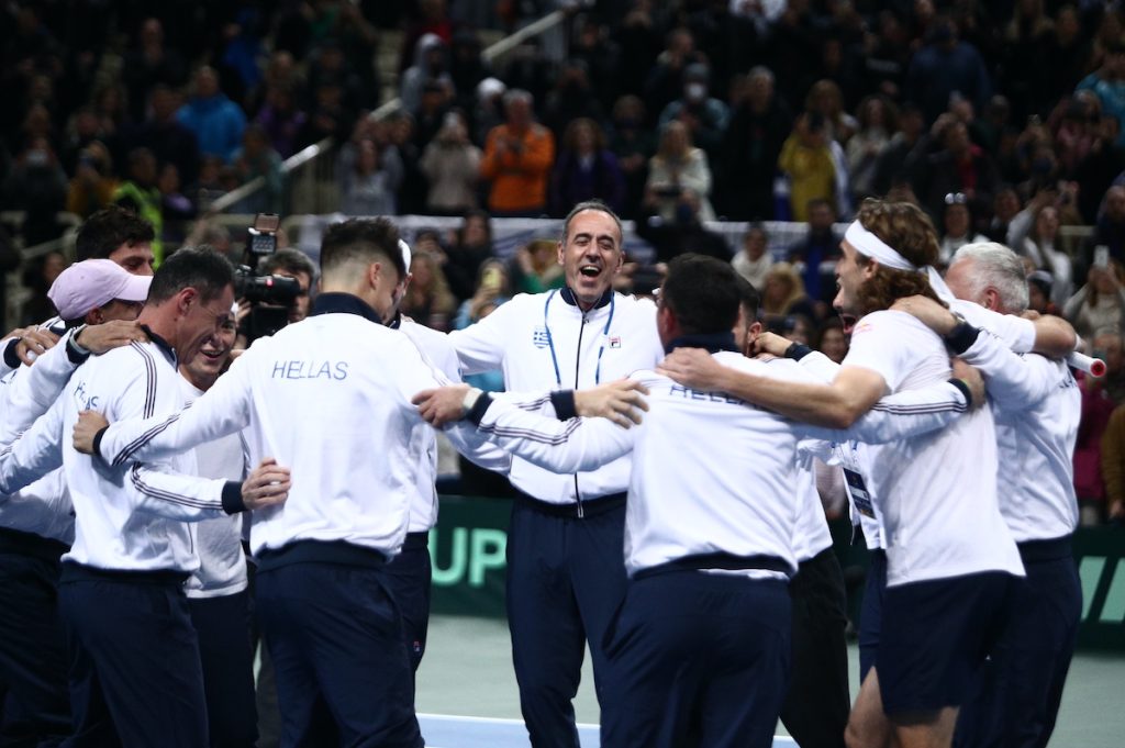 Davis Cup: Οι πανηγυρισμοί της Εθνικής για την άνοδο στο World Group I (vid)