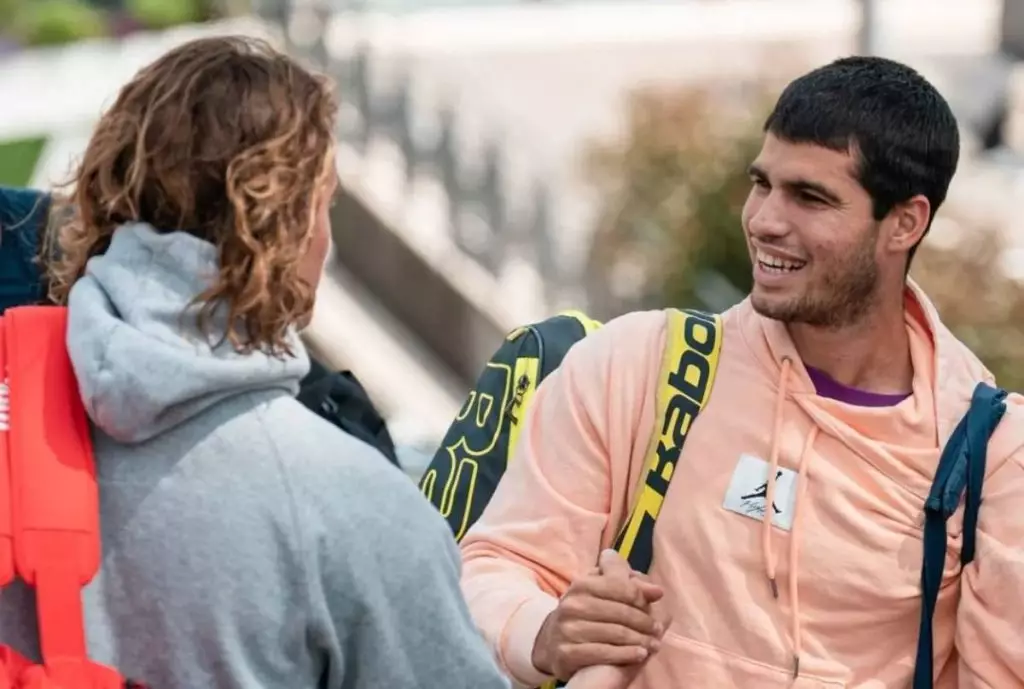 Rome Masters: Κοινή προπόνηση για Τσιτσιπά και Αλκαράθ στη Ρώμη (vids)