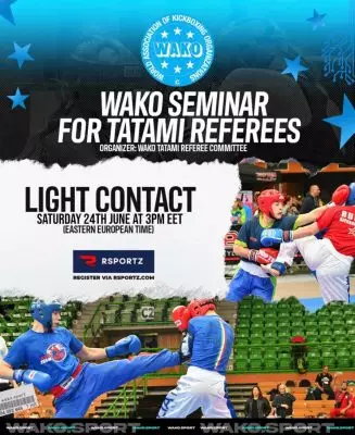 WAKO: Light Contact διαδικτυακό σεμινάριο διαιτησίας 24/6