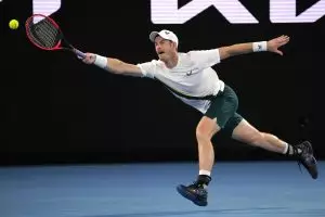 Ο Άντι Μάρεϊ εν δράσει στο Australian Open.