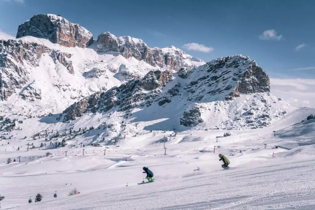 Έντονη χιονόπτωση στη Val di Fassa της Ιταλίας.