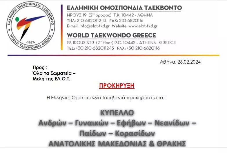 Πανελλήνιο Κύπελλο Ανατολικής Μακεδονίας και Θράκης: Η προκήρυξη