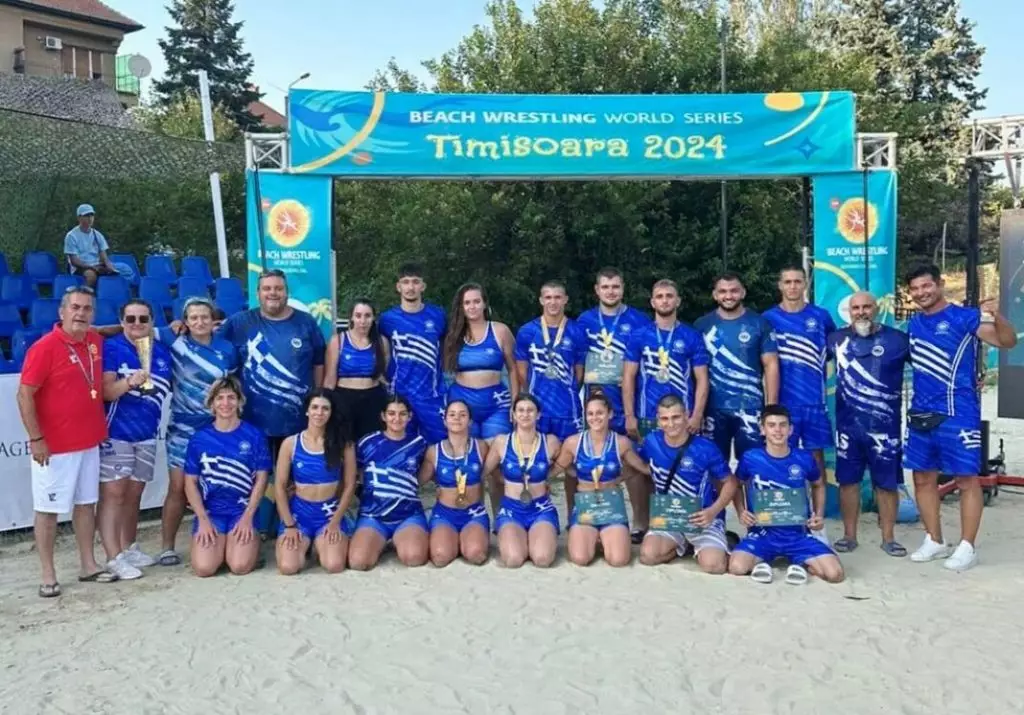 Θρίαμβος της ελληνικής αποστολής στο Ευρωπαϊκό πρωτάθλημα Beach Wrestling