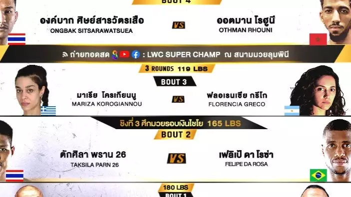 Στο LWC Super Champ στο στάδιο Lumpinee της Ταϊλάνδης η Μαρίζα Κορόγιαννου